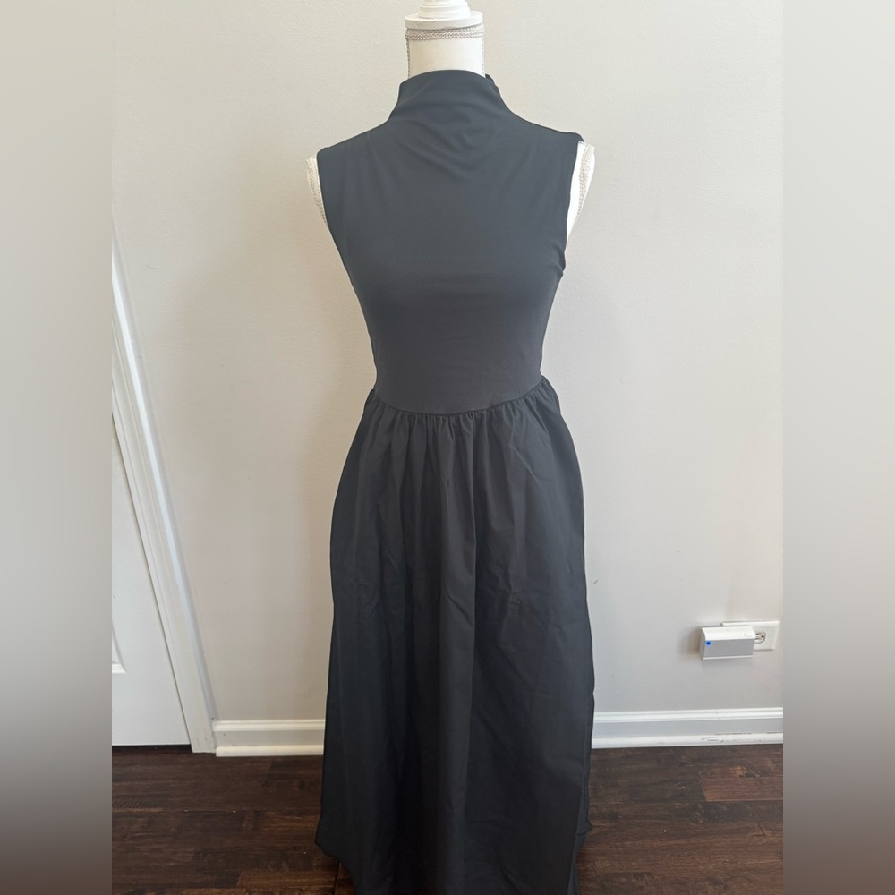 J. Crew Black Sleeveless Maxi Dress